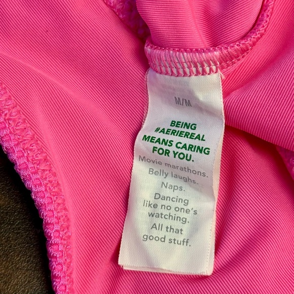 Aerie Swimsuit One Piece Swimsuits Pique V Wire Cut Out One Piece size M (b6) - Picture 4 of 4